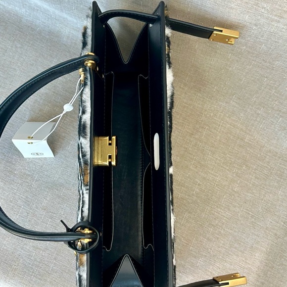 NWT Tory Burch Lee Radziwill Leopard Shearling Bag - Picture 9 of 10